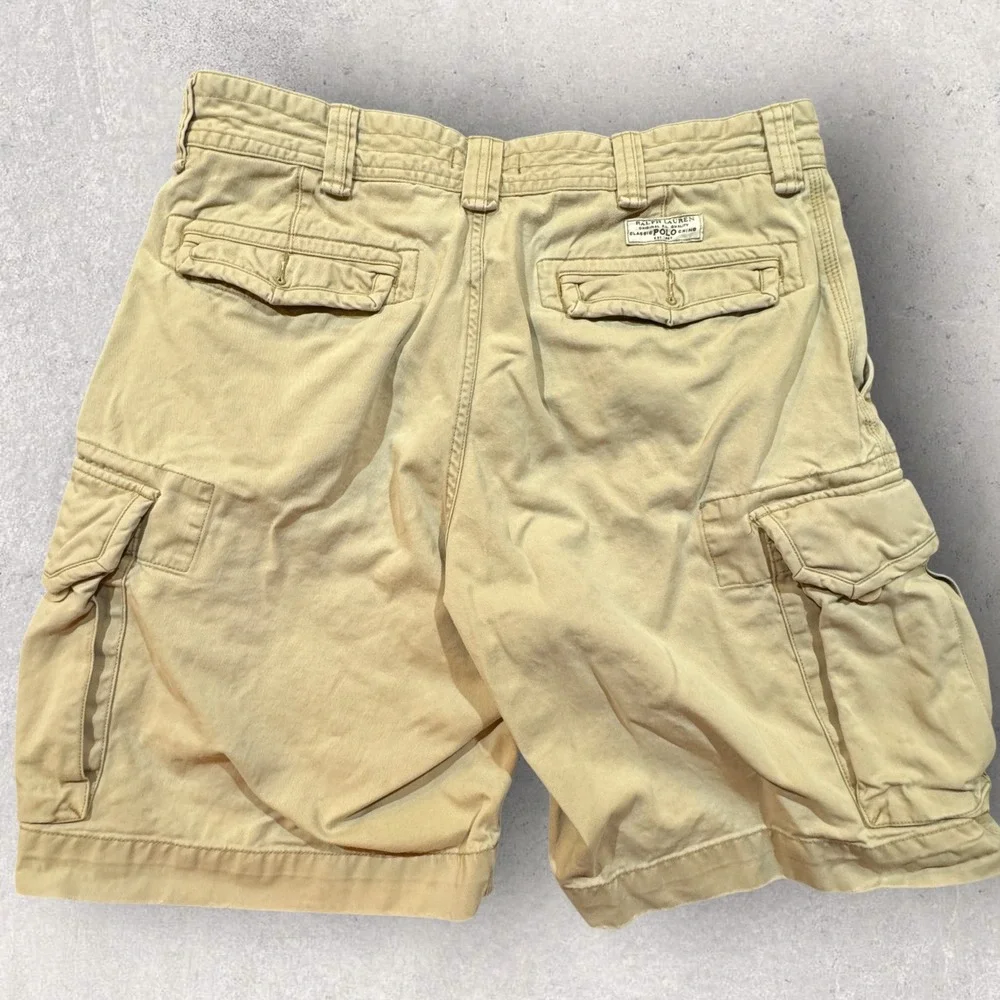 Polo Ralph Lauren Cargo Shorts Distressed Paint Marks Men's 34 Classic Chino